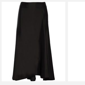 Theory Black Silk Skirt